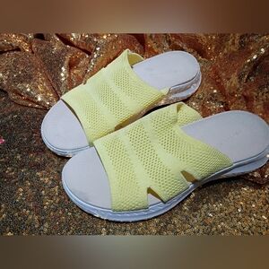 Easy Spirit Yellow Slide Sandals